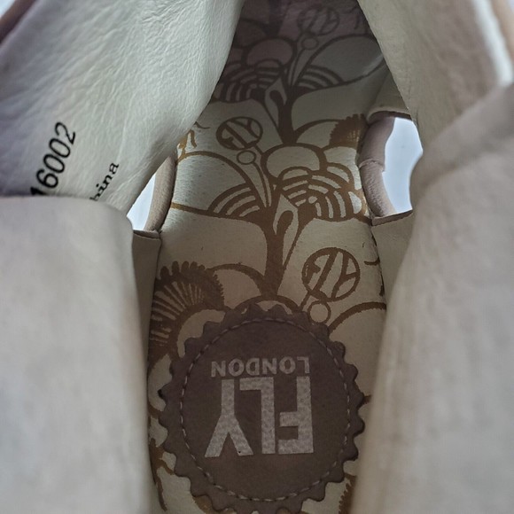 Fly London YEMA Oil Suede Open-toed Bootie Womens 6.5-7 (EU 37) Tan Ankle - Picture 11 of 13